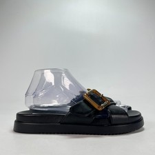 DV Dolce Vita Usha Black Casual Crisscross Straps Slide Sandals Women's Size 8