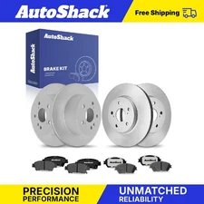 Front Rear Brake Rotors Ceramic Pads for 2004-2010 Toyota Sienna 3.3L 3.5L