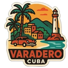 Varadero Cuba Sticker Decal Vinyl Die-Cut City Skyline Landmark Design