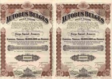 5 x Autobus Belges S.A. 1924 Antwerpen Belgien Liebfrauenkathedrale B&ouml;rsendruck