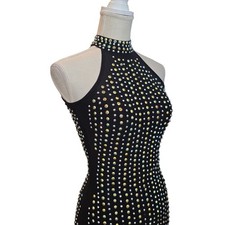 NWT Fashion Nova Black Dynamite Halter Mini Dress Sz. XS