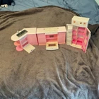 VINTAGE MATTEL BARBIE DOLLHOUSE KITCHEN FURNITURE APPLIANCES STOVE FRIDGE SINK
