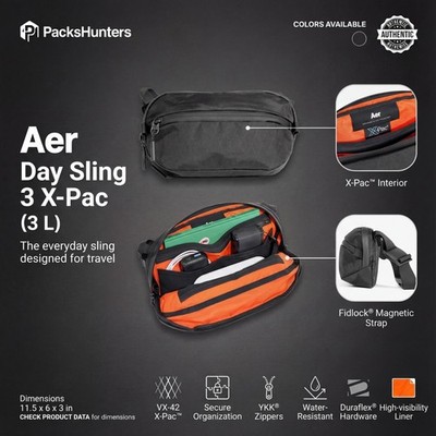 Aer Day Sling 3 X-Pac Waterproof Crossbody Bag Travel EDC Sling Pack | BNWT