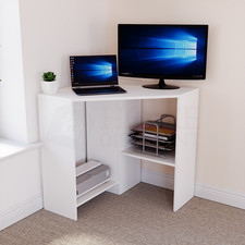 Corner Computer Desk Home Office Work Study PC Laptop Gaming Workstation Table