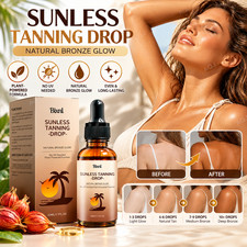 Sunless Self Tanning Drops Buildable Colour Natural Bronze Glow Face Body Skin