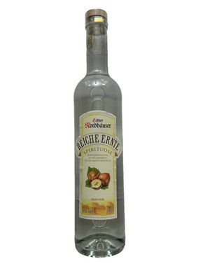 Haselnuss Obstler Schnaps Flasche Korn Nordhäuser 0,5l 30% vol. Reiche Ernte
