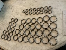Lot of 53 Vintage Bicycle Caged Ball Bearing Retainers  (26) #66, (12) #55, (15)