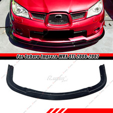 S204 Gloss Black Front Bumper Spoiler Lip For 2006-2007 Subaru Impreza Wrx Sti