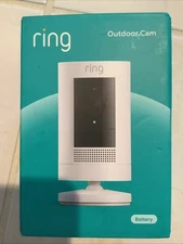 White - Ring Outdoor Cam (Stick Up Cam) Battery . New Factory Sealed