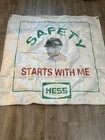 Vintage- Hess Oil Safety banner sign