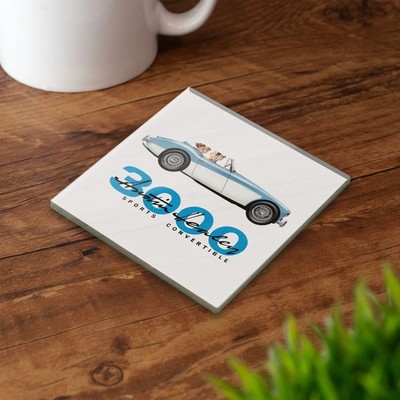Austin Healey 3000 Glasuntersetzer Set - Classic British Car Geschenk LIZENZPRODUKT