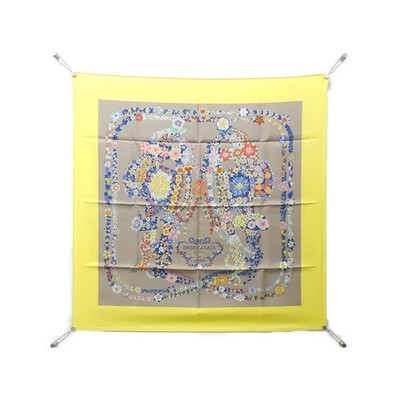 Authentic [Unused] Hermes BRIDES DE GALA EN FLEURS Carre 004192S Scarf #230-...