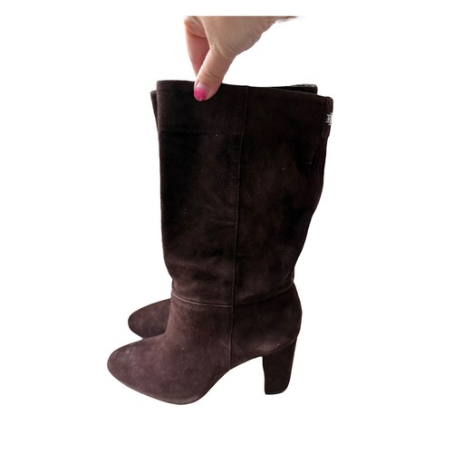 NWOB Ralph Lauren Women's Chestnut Brown Artizan II Mid Calf Boots Size 8 - Picture 5 of 11