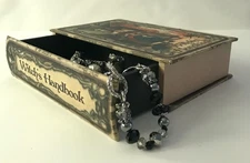 Halloween Witch’s Handbook Faux Book with Hidden Drawer Box Decoration New