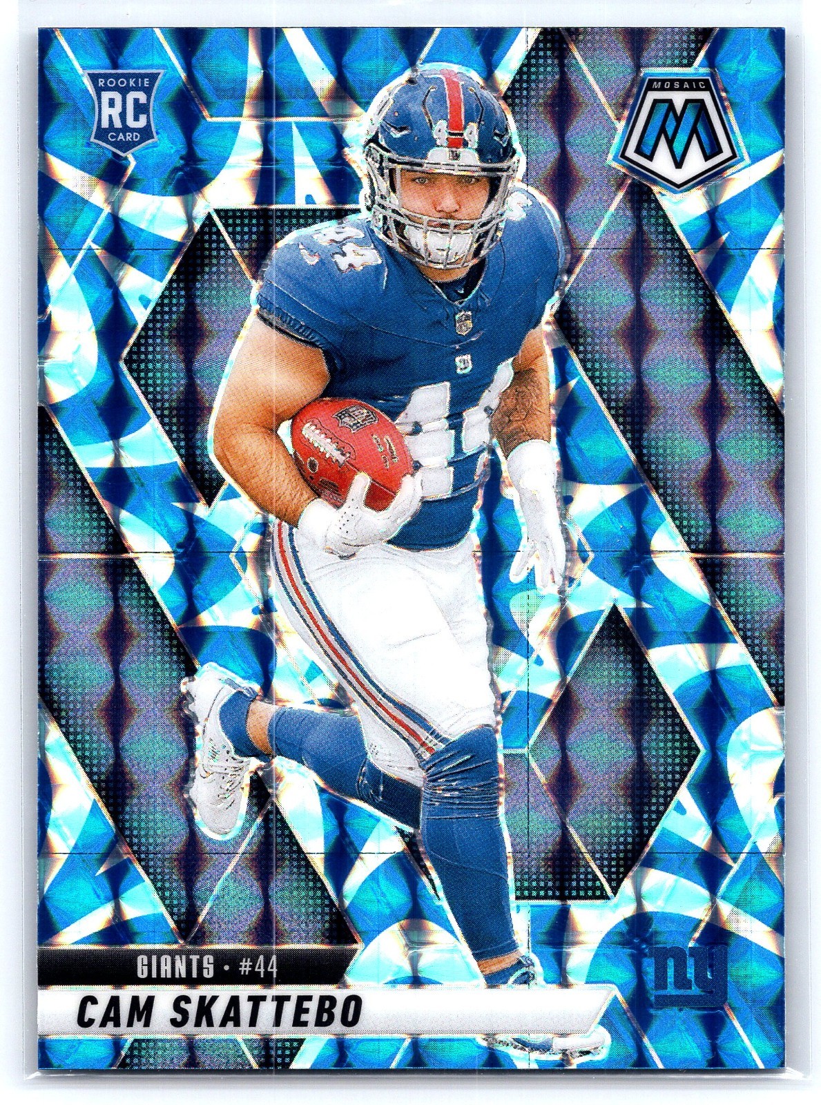 2025 Panini Mosaic Cam Skattebo Blue Reactive RC #305 READ DESCRIPTION