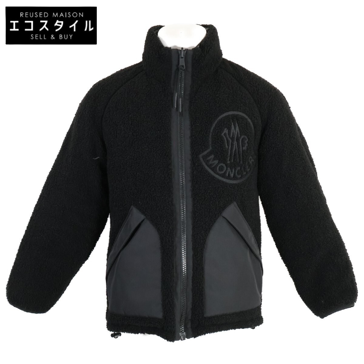 MONCLER GENIUS fragment reversible boa down jacket black mens