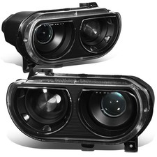 Fit 08-14 Dodge Challenger Black Housing Projector Hid Headlight Lamps Oe Style Fit 08-14 Dodge Challenger Black Housing Projector Hid Headlight Lamps Oe Style