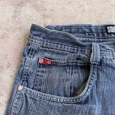 Vintage Southpole Jean Shorts Mens 36 Blue Denim Red Tab Baggy Hip