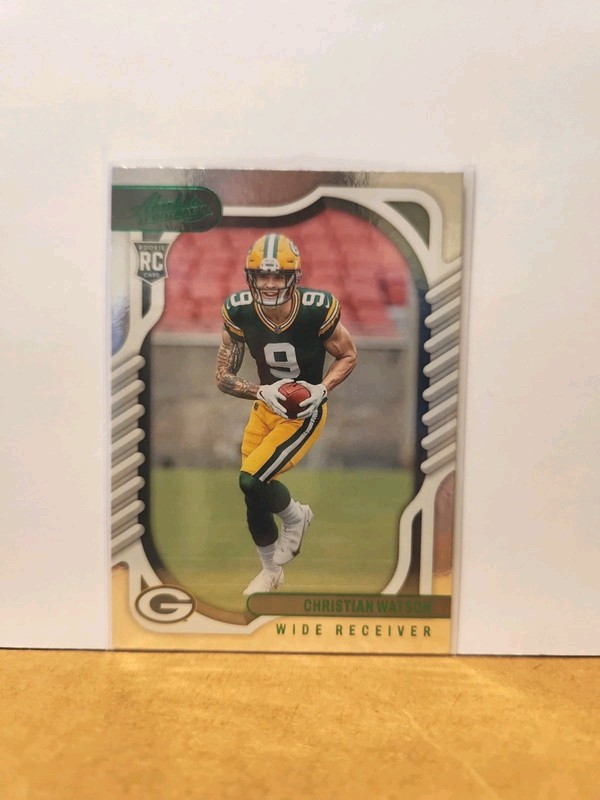 2022 Absolute Green Parallel Christian Watson #119 Rookie Card RC Packers NRMT 