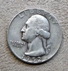 1952-D Washington Quarter 25c Silver Coin ~ 90% Silver