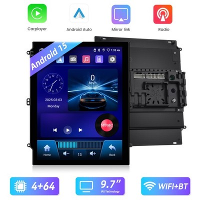 9.7'' 4+64GB Autoradio Android 15 Wireless Carplay Touch Screen GPS Navi BT WiFi