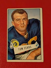 1952 Bowman Small #13 Tom Fears  Wrinkle