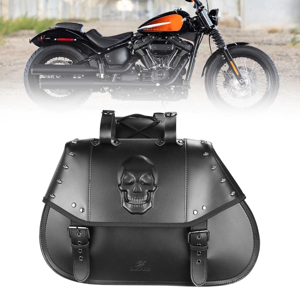 Side Storage Bags Anti-Water Black Motorcycle Saddlebags Universal Saddle Bag Foto 2 de 4