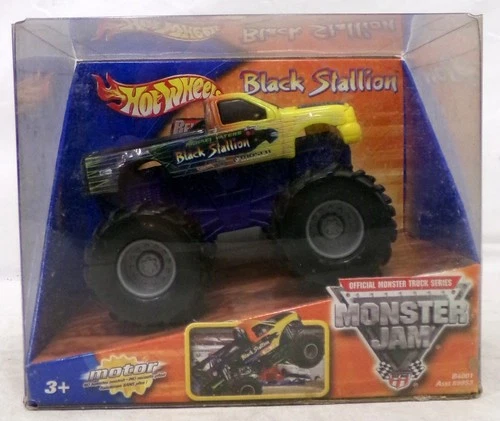 Vintage 2003 Hot Wheels Monster Jam Rev Tredz Black Stallion 1/43 Scale Truck