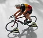 VINTAGE DINKY  TOY SIZE  RACING BIKE ALUMINUM ORIGINAL WITH RIDER