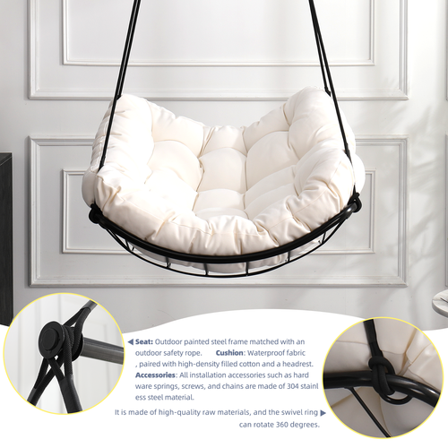 Cushioned hammock chair - indoor and outdoor hanging hammock chair - Picture 9 of 9