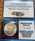 LIMITED EDITION SHOW STOPPER 1922 PEACE DOLLAR $ SUPERB GEM BU++COA SEALED