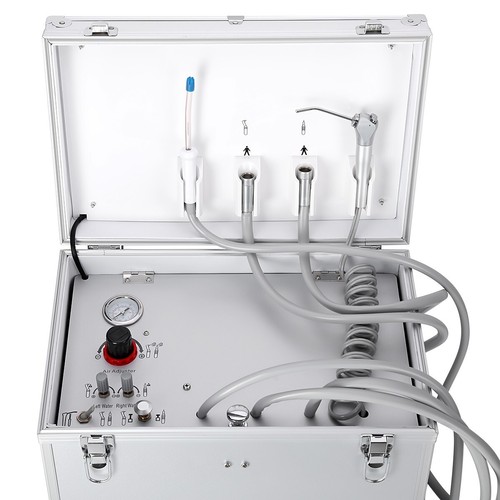 Unidad dental portátil con motor compresor de aire sin aceite equipo dental + succión - Imagen 10 de 19