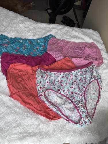 Comfort Choice Women's Plus Size Cotton Brief -5 Pack Multiple Colors Size 12