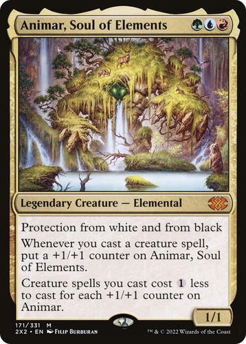 MAGIC MTG MASTERS 25 ANIMAR, SOUL OF ELEMENTS #196 FOIL PSA 9 MINT