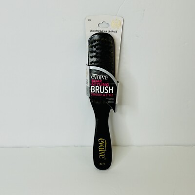 Firstline Evolve Boar Styling Brush Smooth & Style 375 Dark Handle Healthy Hair
