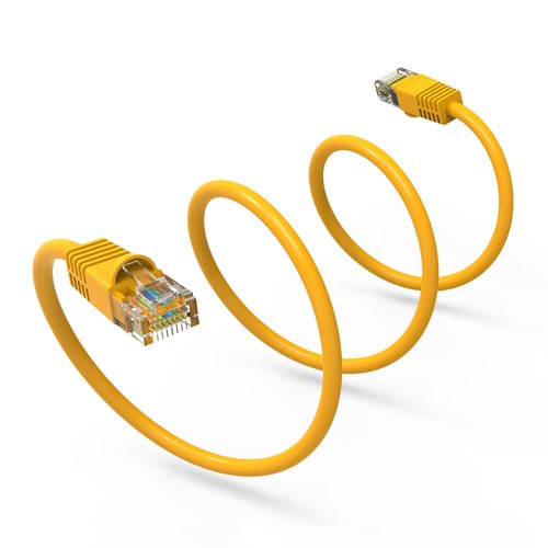 7Ft CAT6 Ethernet Cable Lan Network CAT6 Internet Modem RJ45 Patch Cord Yellow - Picture 3 of 3