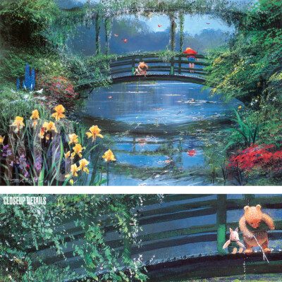 ピーター・エレンショー　絵画　Pooh Fishing with Friends 1491917749-903-2261-pooh-