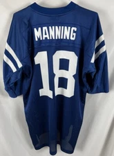 Reebok Indianapolis Colts #18 Peyton Manning Jersey NFL Players On Field XL