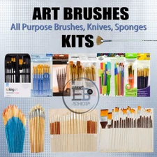 Paint Brushes For Watercolor / Oil / Acrylic Painting lot Artist Quality Set Art