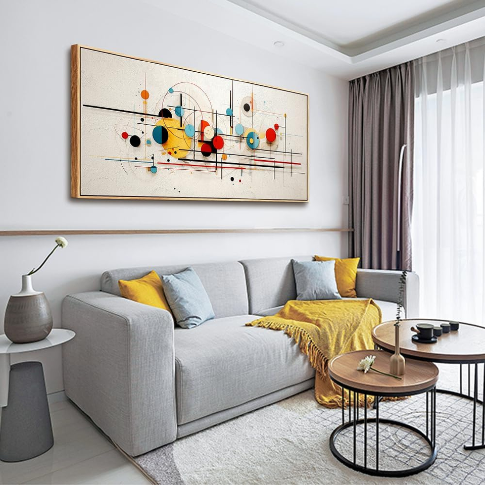 Wall Art for Living Room Large Wood Framed Wall Decorations for Bedroom