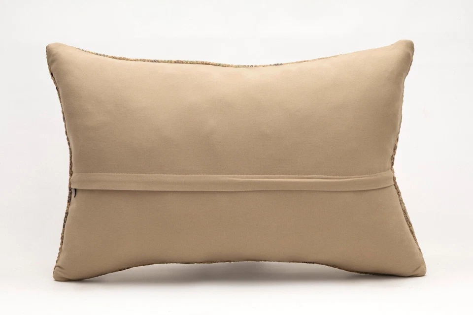 Funda de almohada Kilim, 16x24 inc, almohada de sofá vintage, almohada decorativa hecha a mano Foto 4 de 4