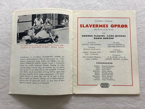 La rivolta degli schiavi Rhonda Fleming, Lang Jeffries 1960 Danish Movie Program - Bild 3 von 7