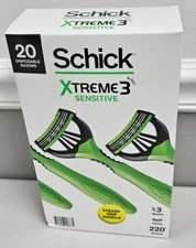 Schick Xtreme 3 Sensitive Men's Disposable Razors Pack of 20 Brand New Sealed