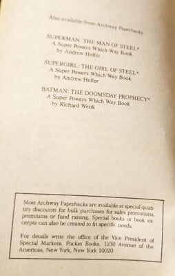 Vintage 1986 Interactive Book Which Way Batman The Doomsday