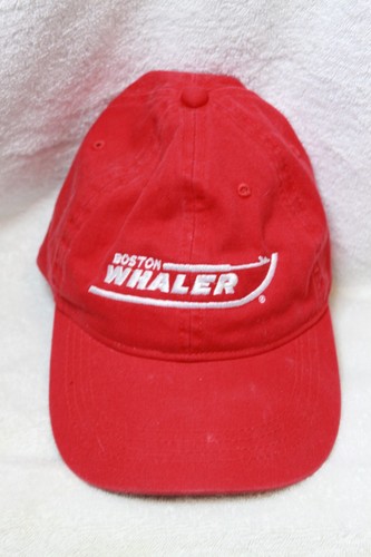 Boston Whaler Hat Cap Red Unisex OSFA Adjustable Strapback