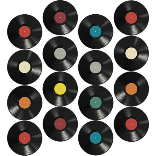 16 Pcs Vinyl Record Stickers Decal Plastic Records for Decorations