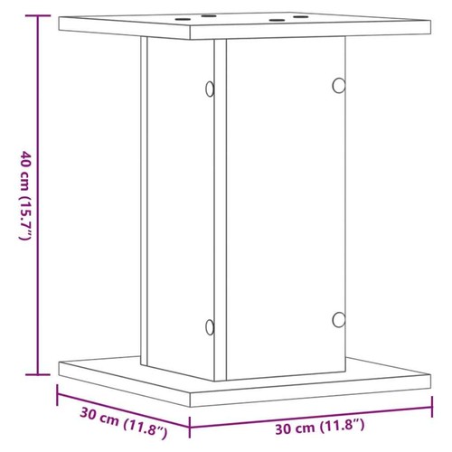 Speaker Stands 2 pcs Artisian Oak 30x30x40 cm Engineered Wood vidaXL - Picture 9 of 9