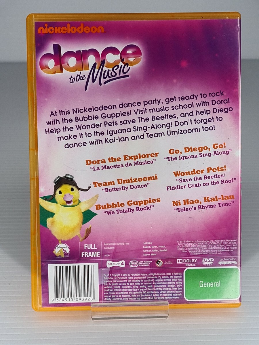 Dance To The Music! (DVD, 2013) Dora Diego bubble guppies