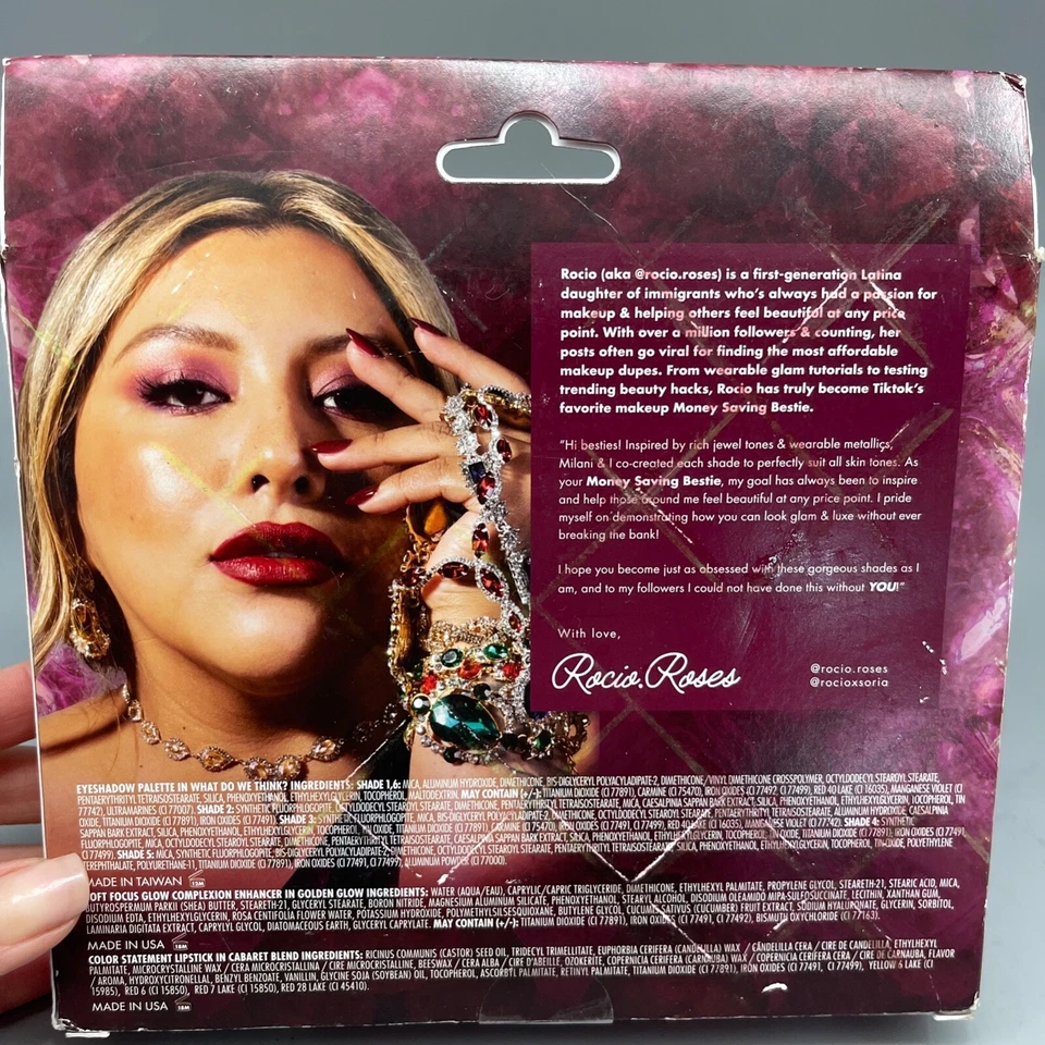 Kit de joyas de lujo Milani Rocio Roses paleta de ojos lápiz labial brillante enfoque suave 3 quilates Foto 2 de 4