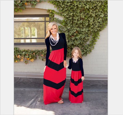 Mother Daughter Long Sleeve Boho Stripe 